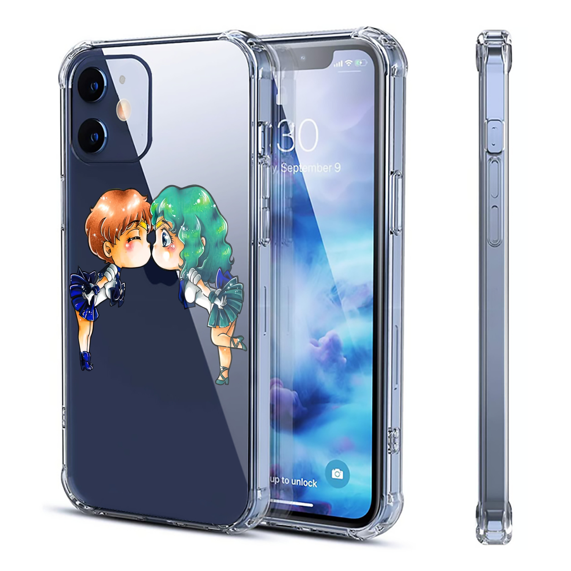 （画像用） 美少女戦士セーラームーン 天王はるか Sailor Moon Tenoh Haruka 【iPhone 12シリーズ対応】透明スマホケース（クリアソフトケース）